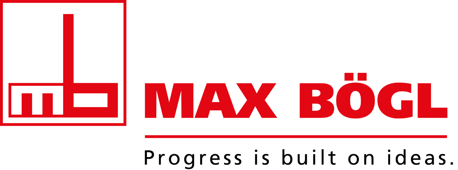 Max Boegl logo with claim
